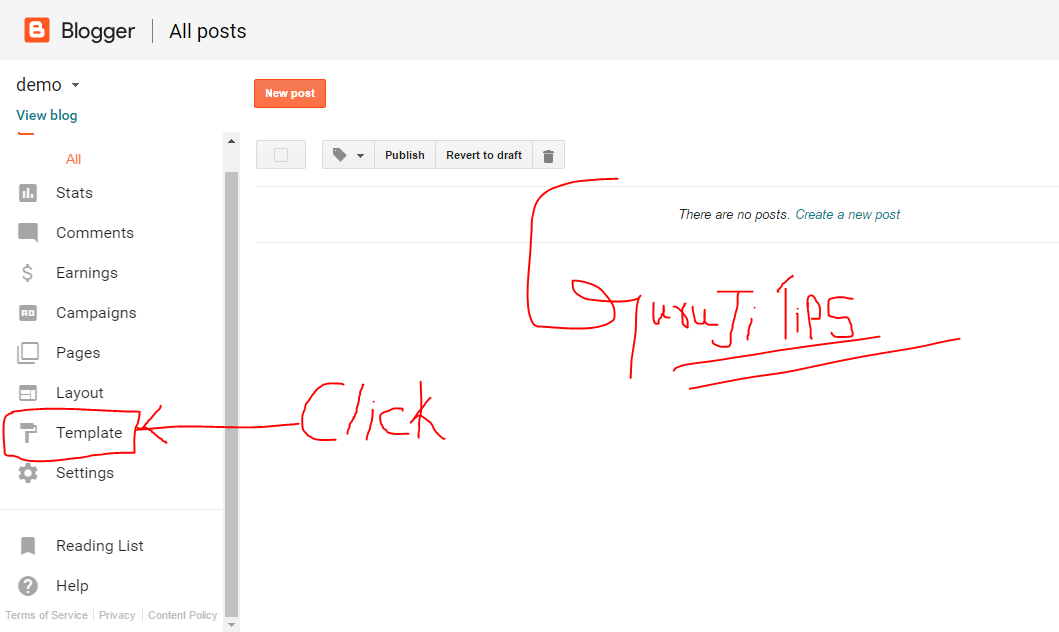 Blogger Dashboard