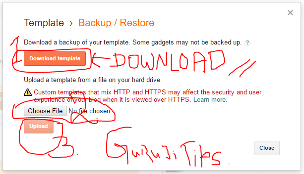 how to backup blogger