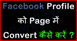 Facebook Profile to page conversion