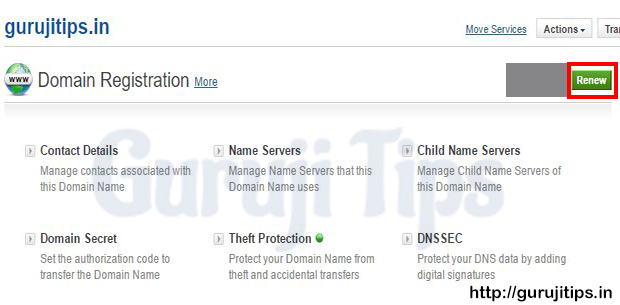 Domain Renew Process