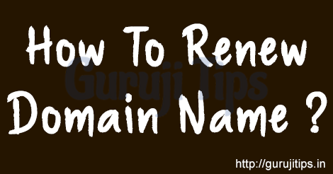 How to Renew Domain