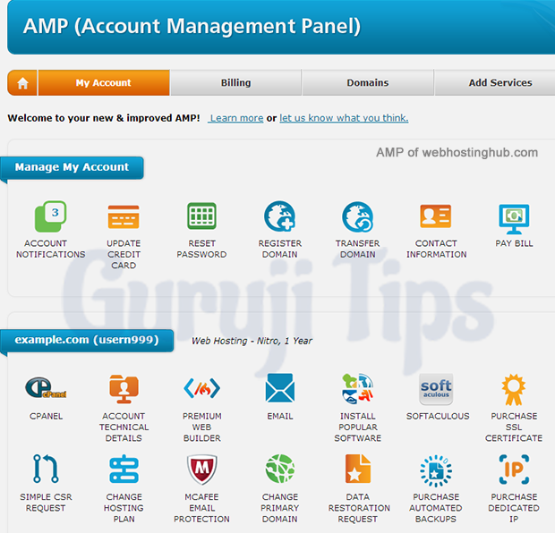 Account Management Panel