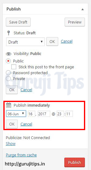 wordpress post schedule