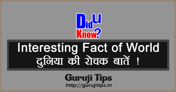 Interesting fact of world