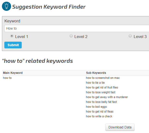 keyword research tool