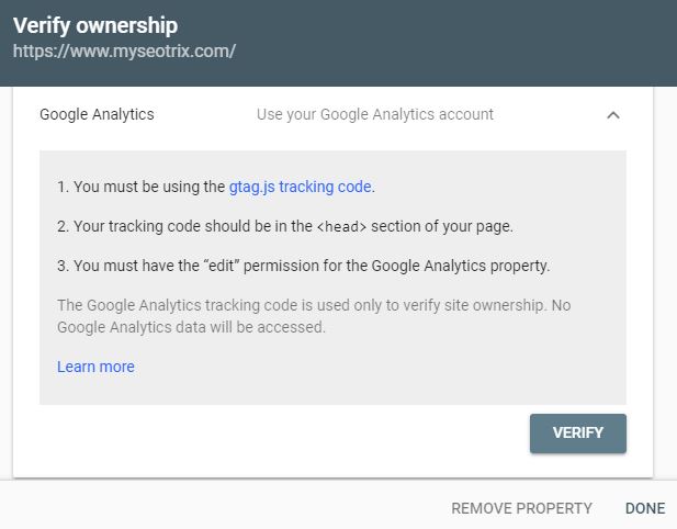 verify ownership analytics